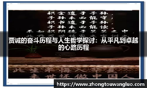 贾诚的奋斗历程与人生哲学探讨：从平凡到卓越的心路历程